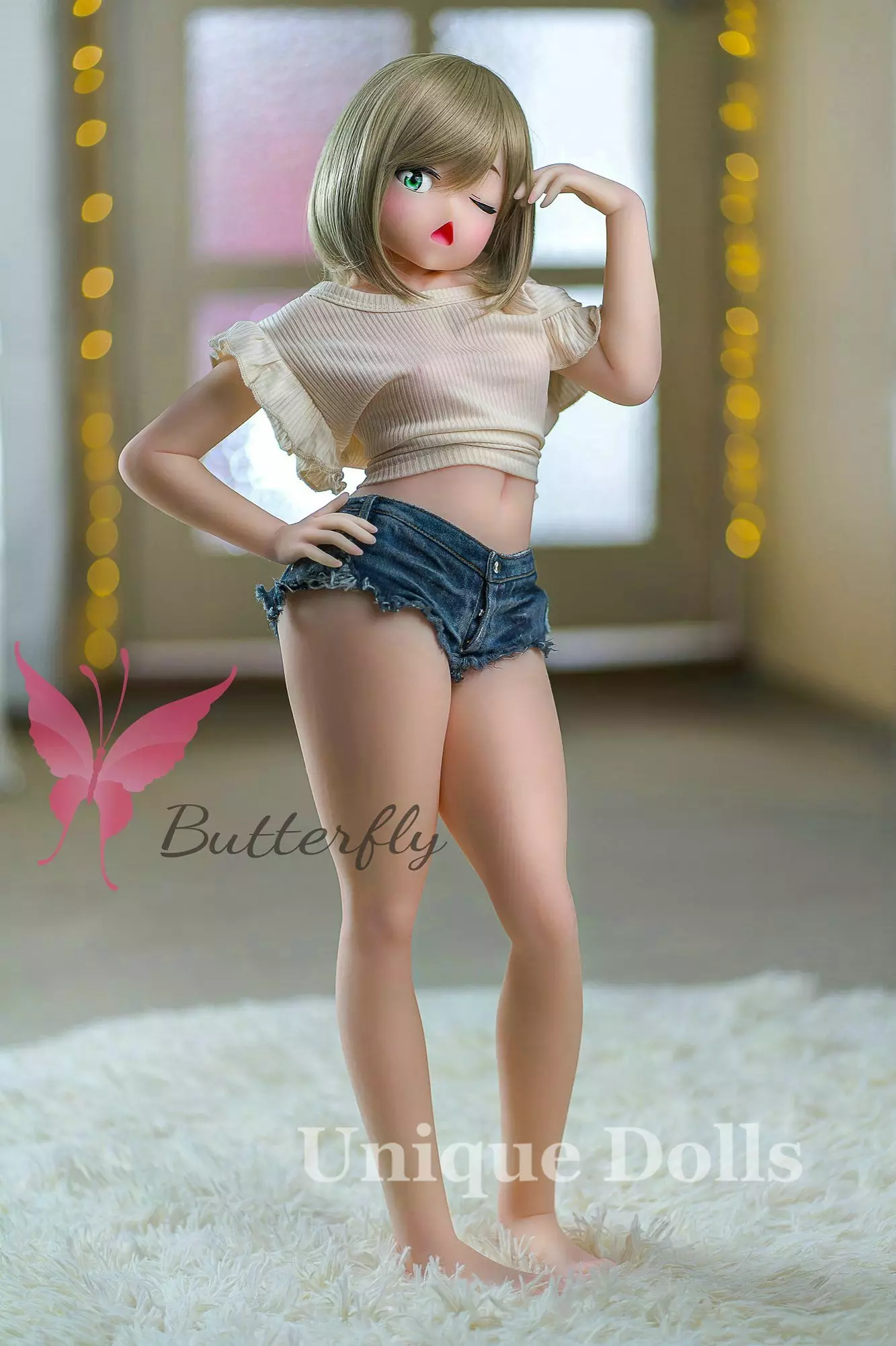Butterfly Doll 80cm Anime TPE love doll with head#Jana wink