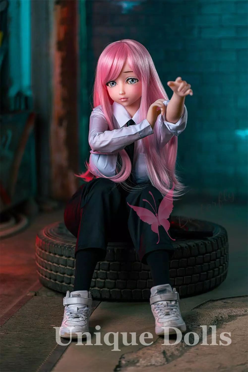 Butterfly Doll 140cm Lovely Anime sex doll with head#Flora