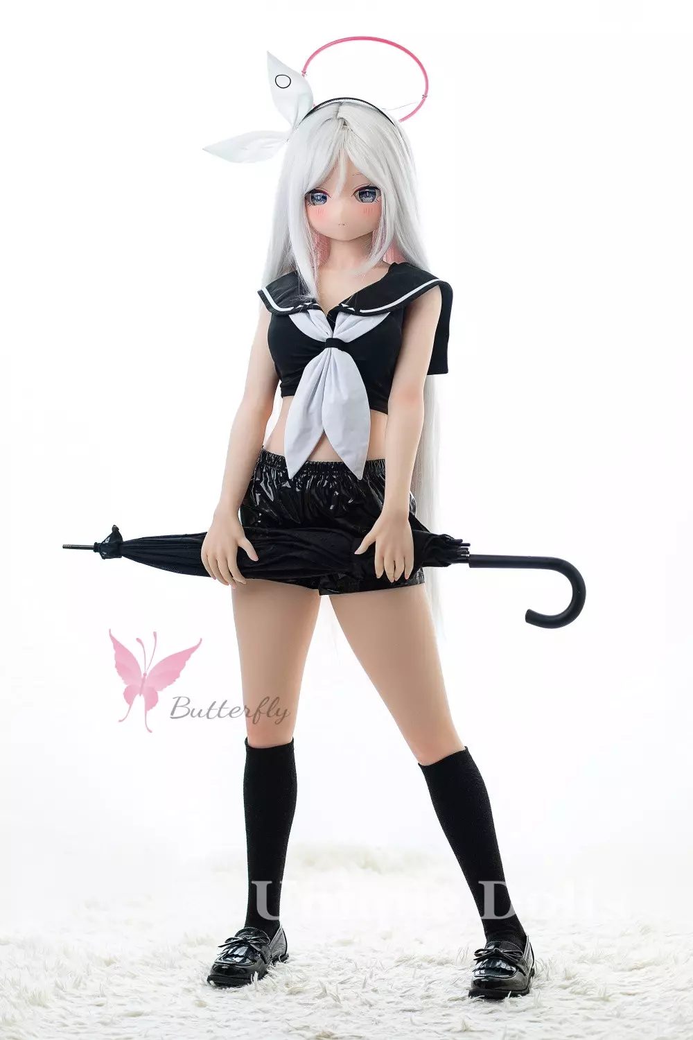 132cm Lovely Anime TPE sex doll BH - 125 Black Angel BB132S