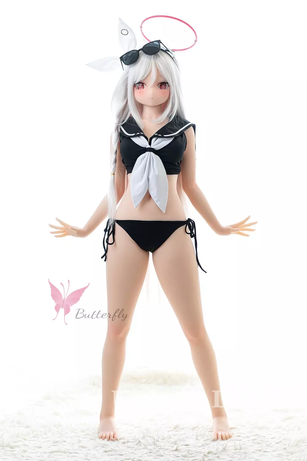 132cm Lovely Anime TPE sex doll BH - 125 Black Angel BB132S