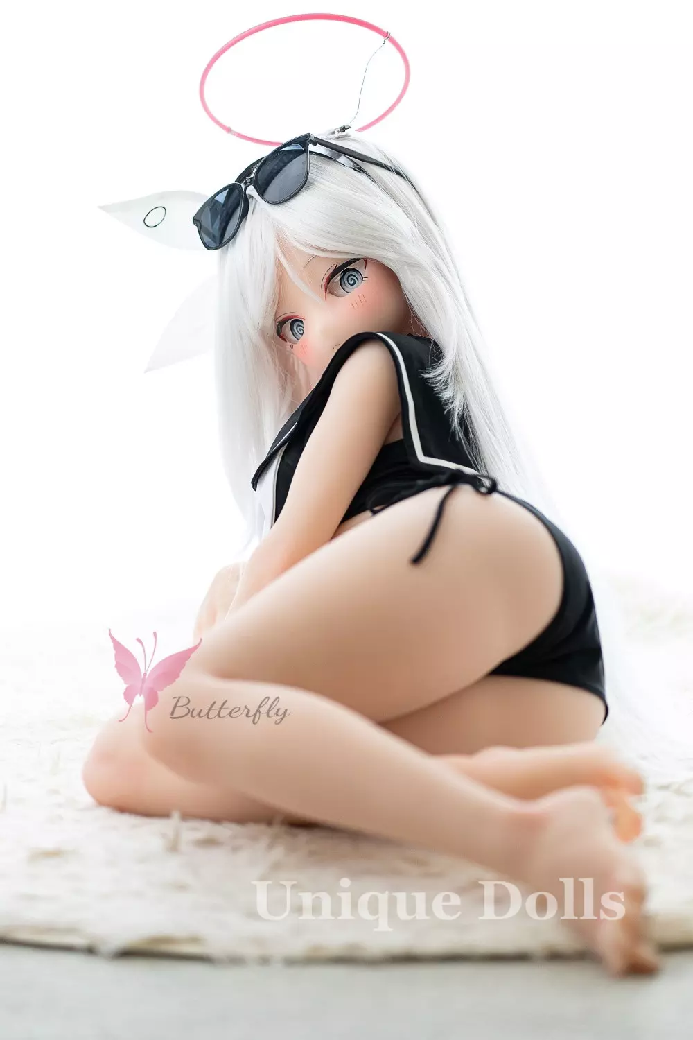 132cm Lovely Anime TPE sex doll BH - 125 Black Angel BB132S
