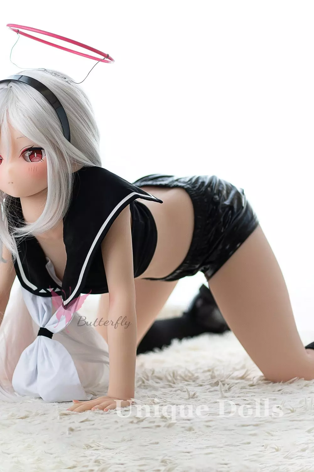 132cm Lovely Anime TPE sex doll BH - 125 Black Angel BB132S