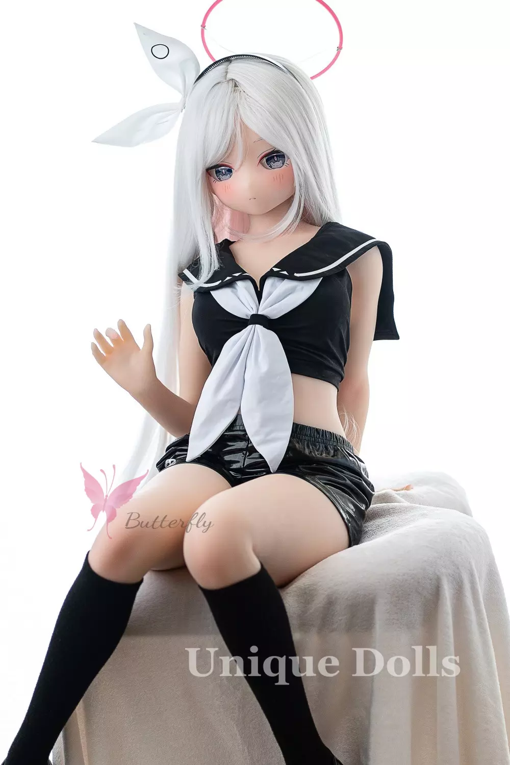 132cm Lovely Anime TPE sex doll BH - 125 Black Angel BB132S