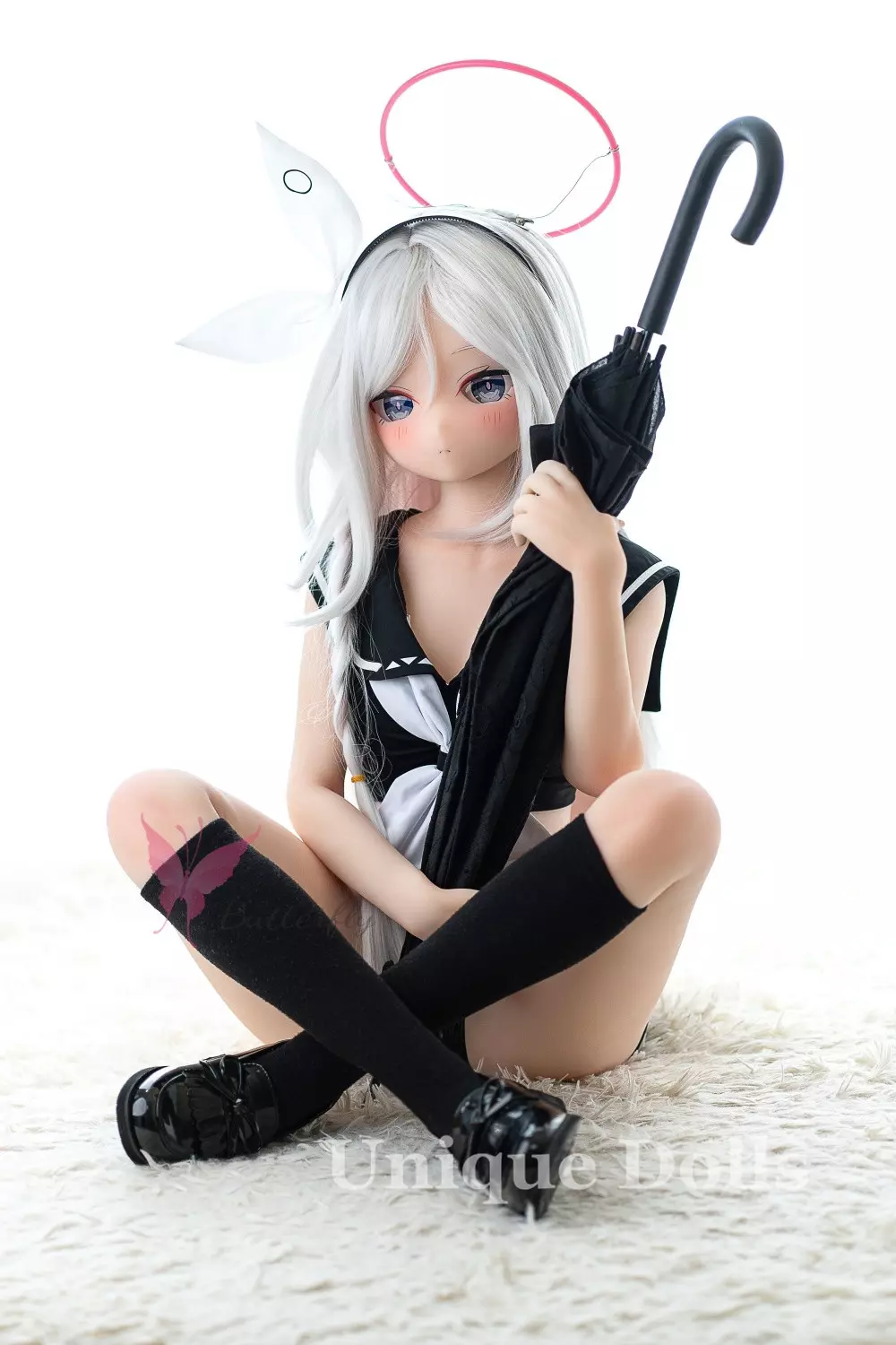 132cm Lovely Anime TPE sex doll BH - 125 Black Angel BB132S
