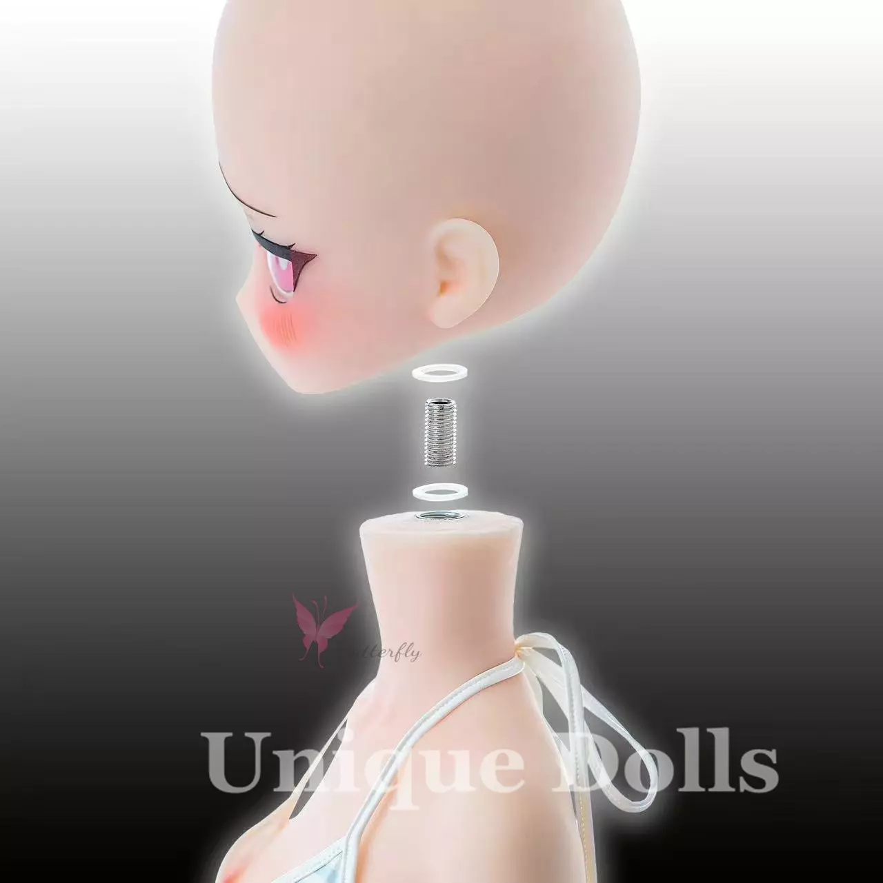 Butterfly Doll 125cm Anime TPE sex doll with head#130 Rabbit