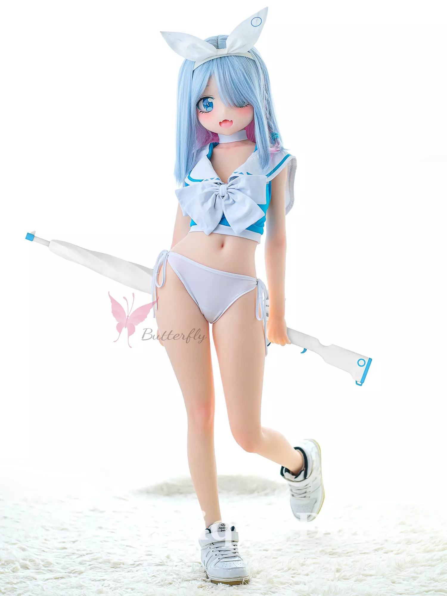125cm Lovely Anime TPE sex doll BH - 127 Carrie blue angel