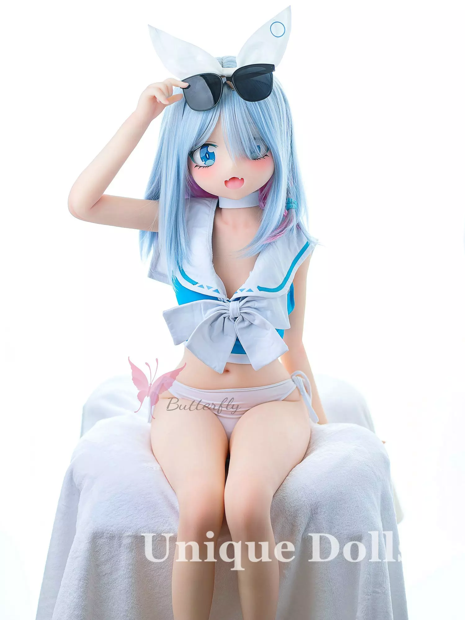 125cm Lovely Anime TPE sex doll BH - 127 Carrie blue angel