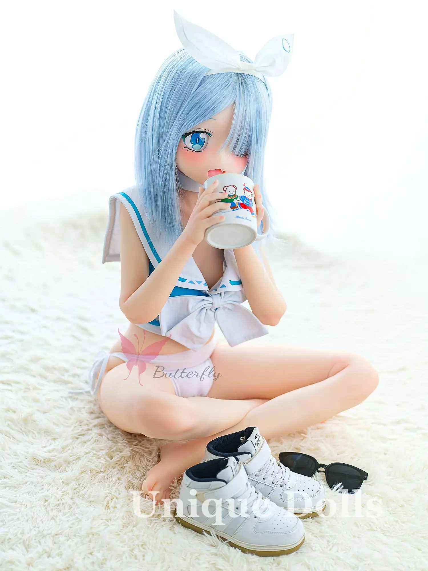 125cm Lovely Anime TPE sex doll BH - 127 Carrie blue angel