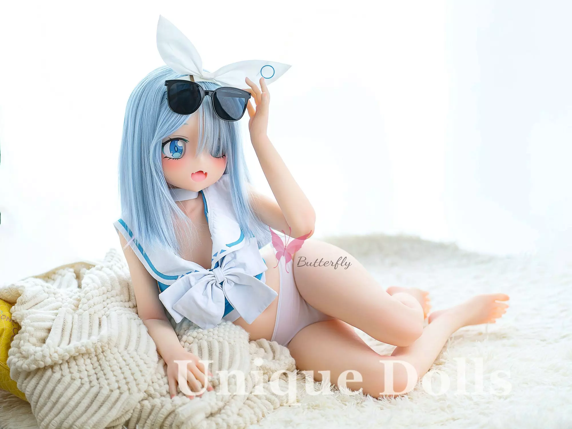 125cm Lovely Anime TPE sex doll BH - 127 Carrie blue angel