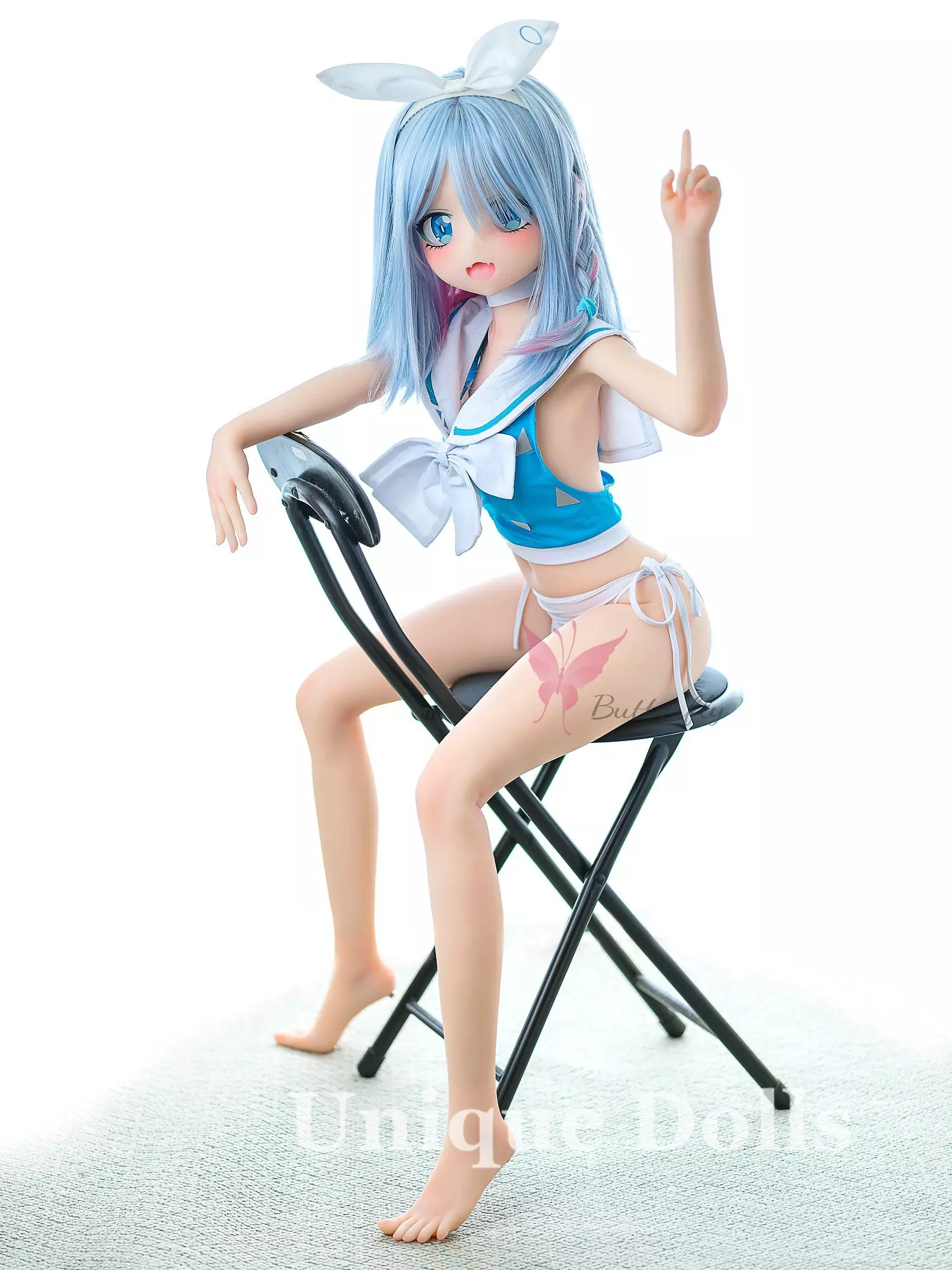 125cm Lovely Anime TPE sex doll BH - 127 Carrie blue angel