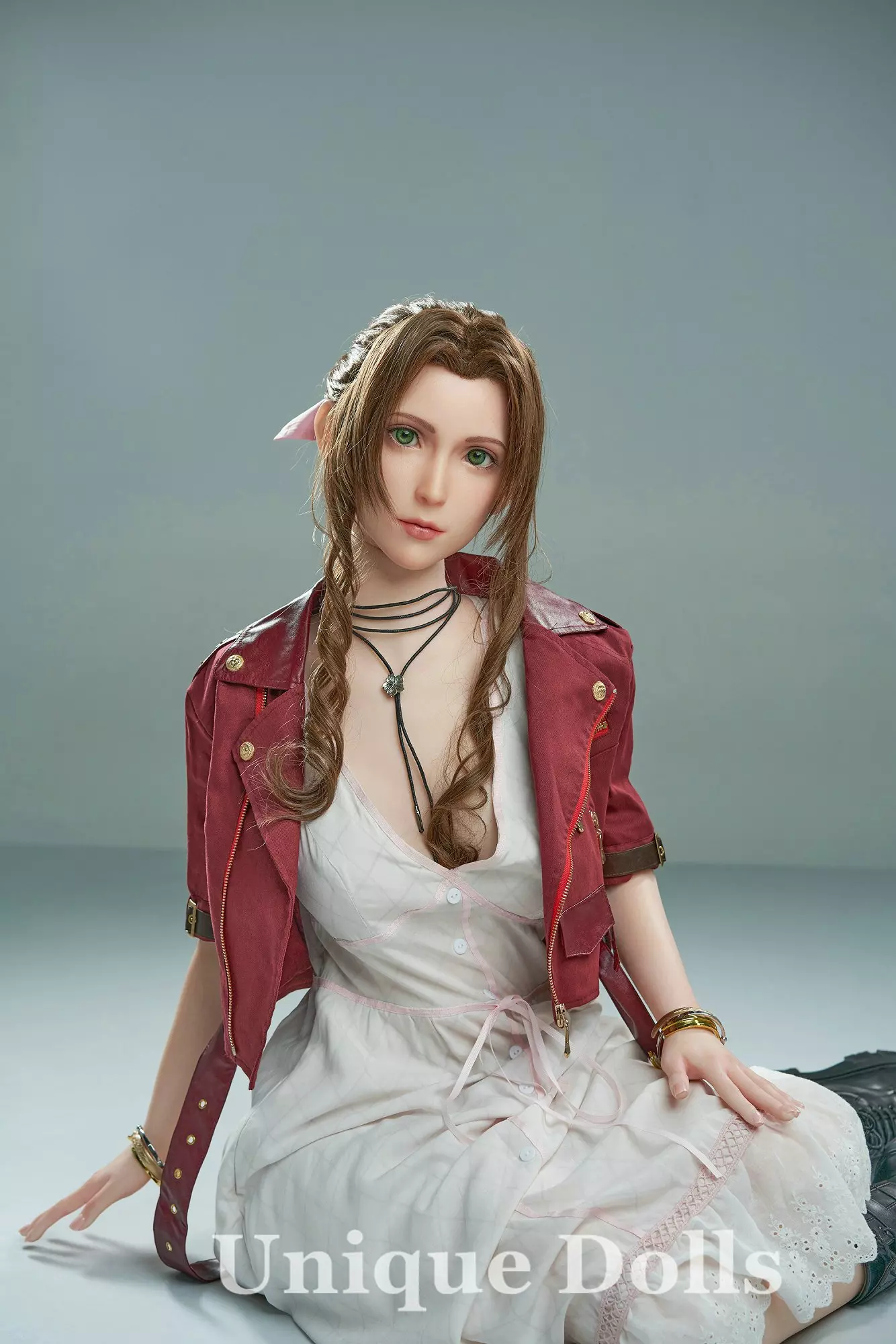 Game Lady Full Silicone sex doll 167cm Aerith from Final Fantasy