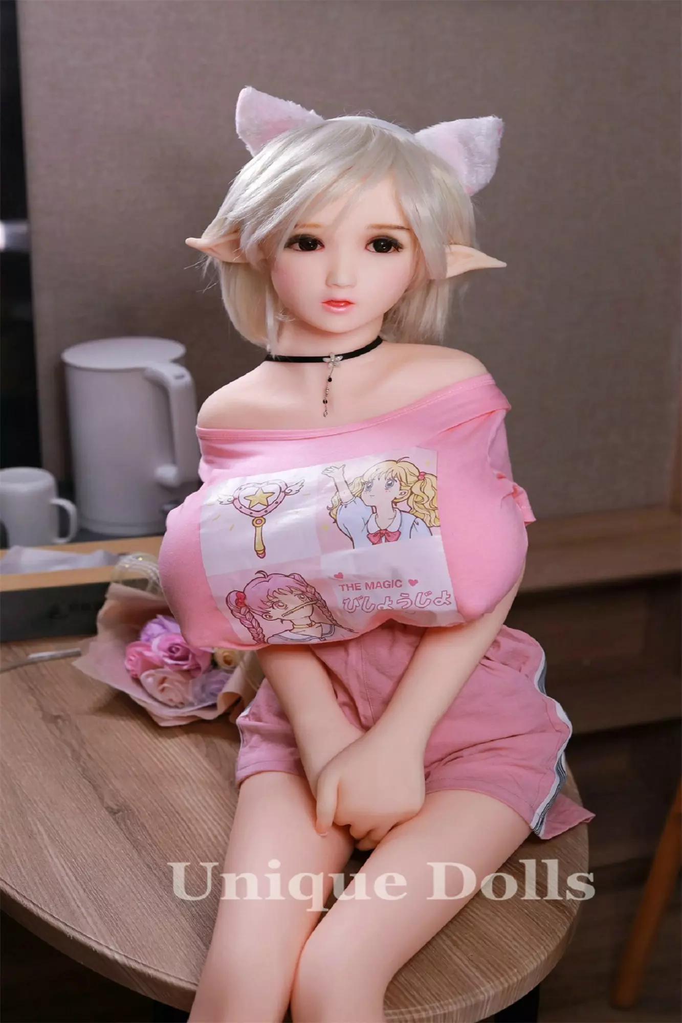 JY Doll TPE sex doll 130cm ELF Ears Kimi