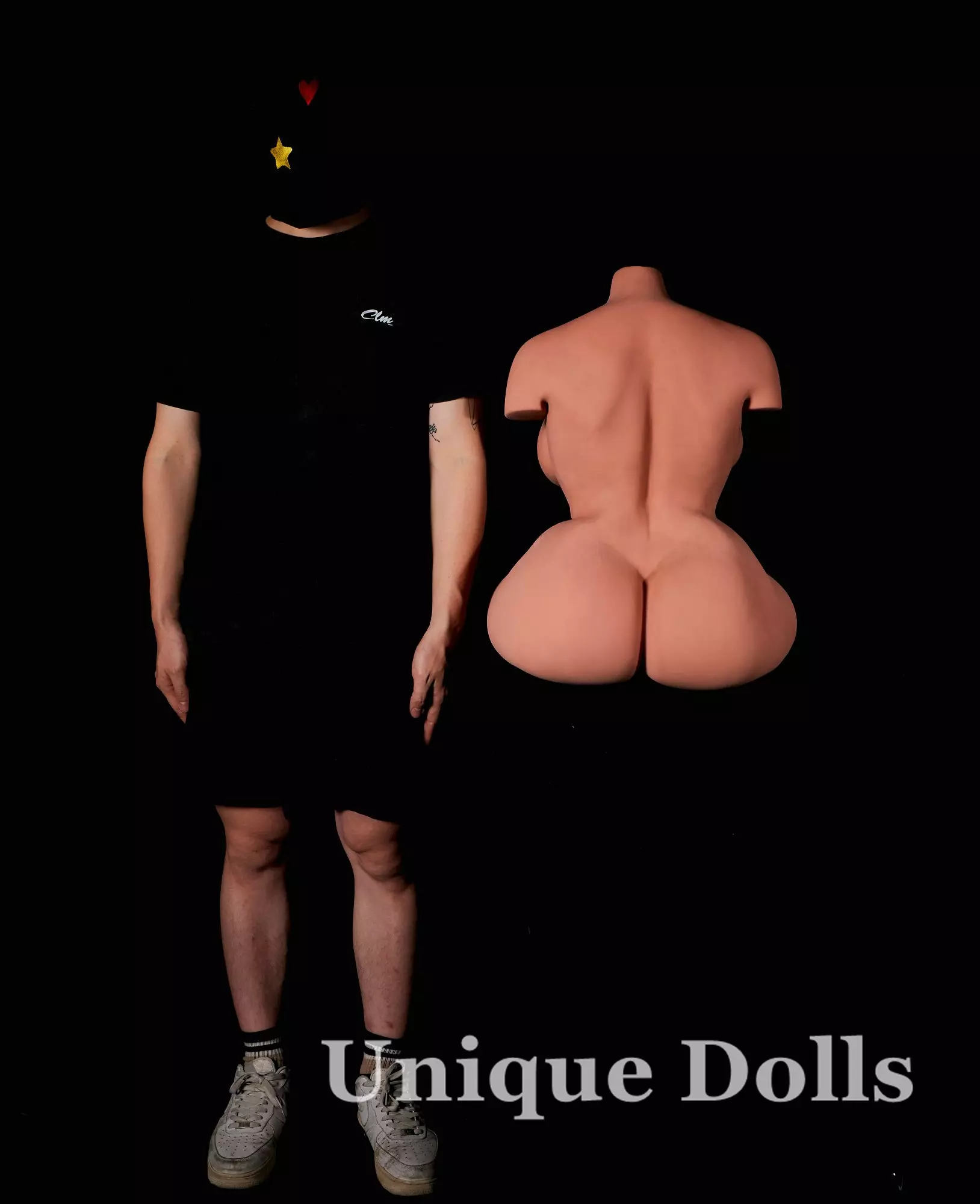 CLM Doll 160# STPE Torso Huge Gel Breast (Black)