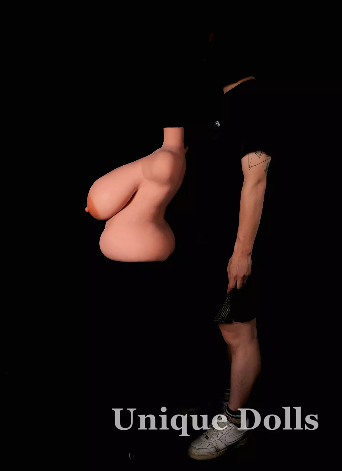 CLM Doll 58# big tits STPE Torso Sex Doll (Black)
