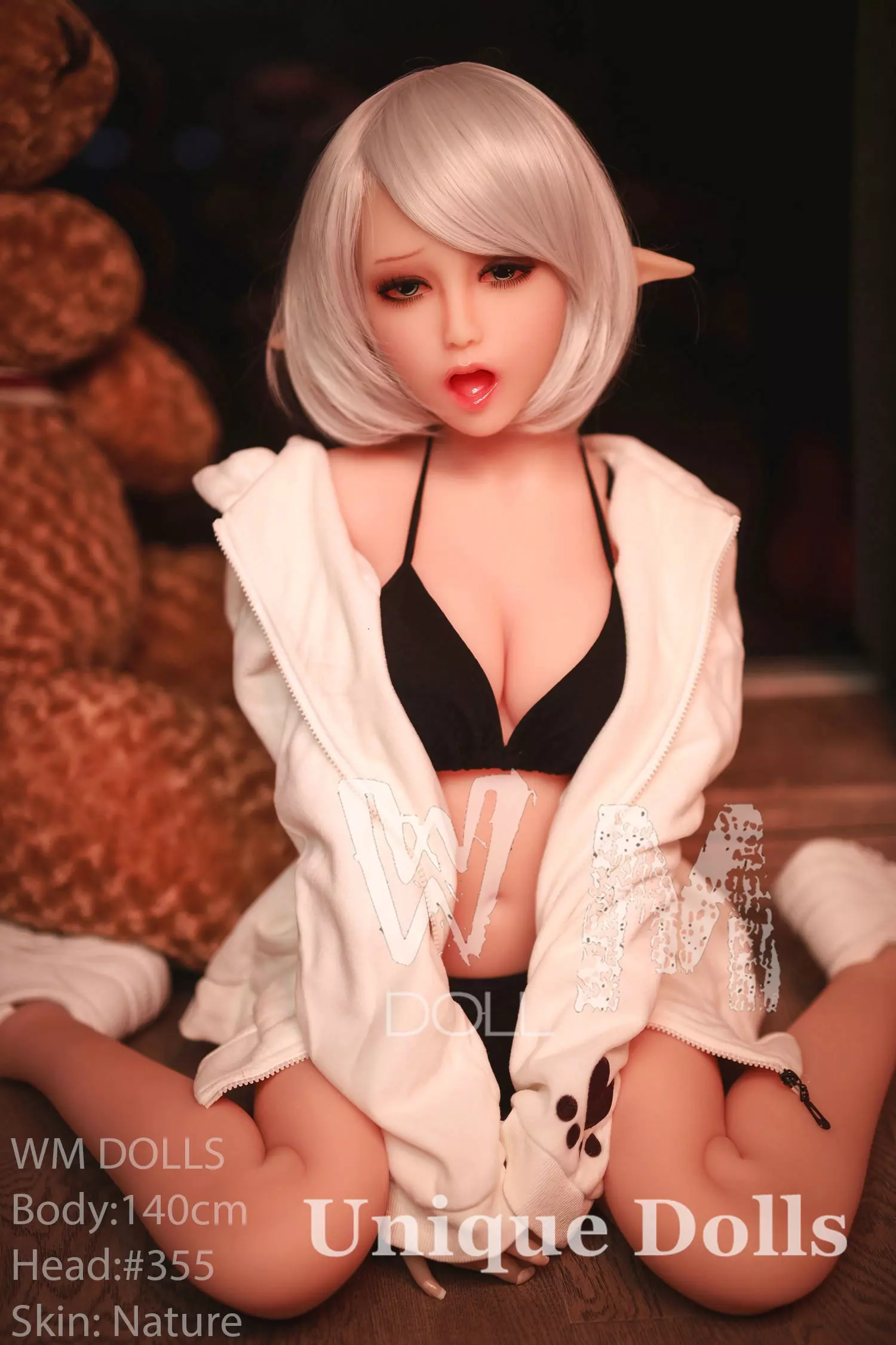 WM Doll 140cm Naomi big boobs TPE sex doll with elf ear