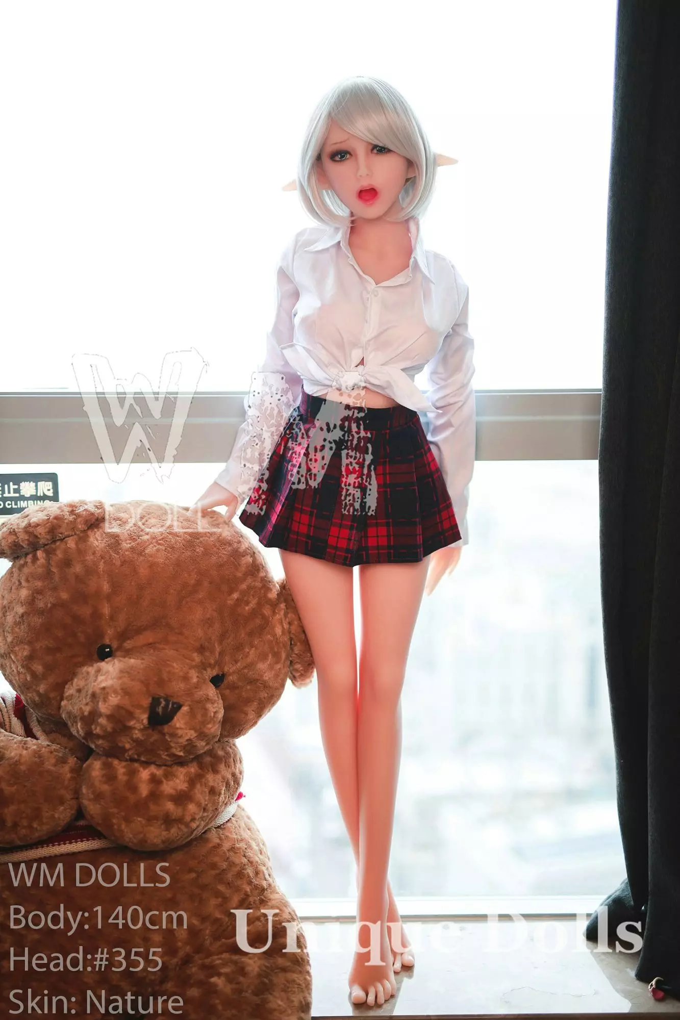 WM Doll 140cm Naomi big boobs TPE sex doll with elf ear