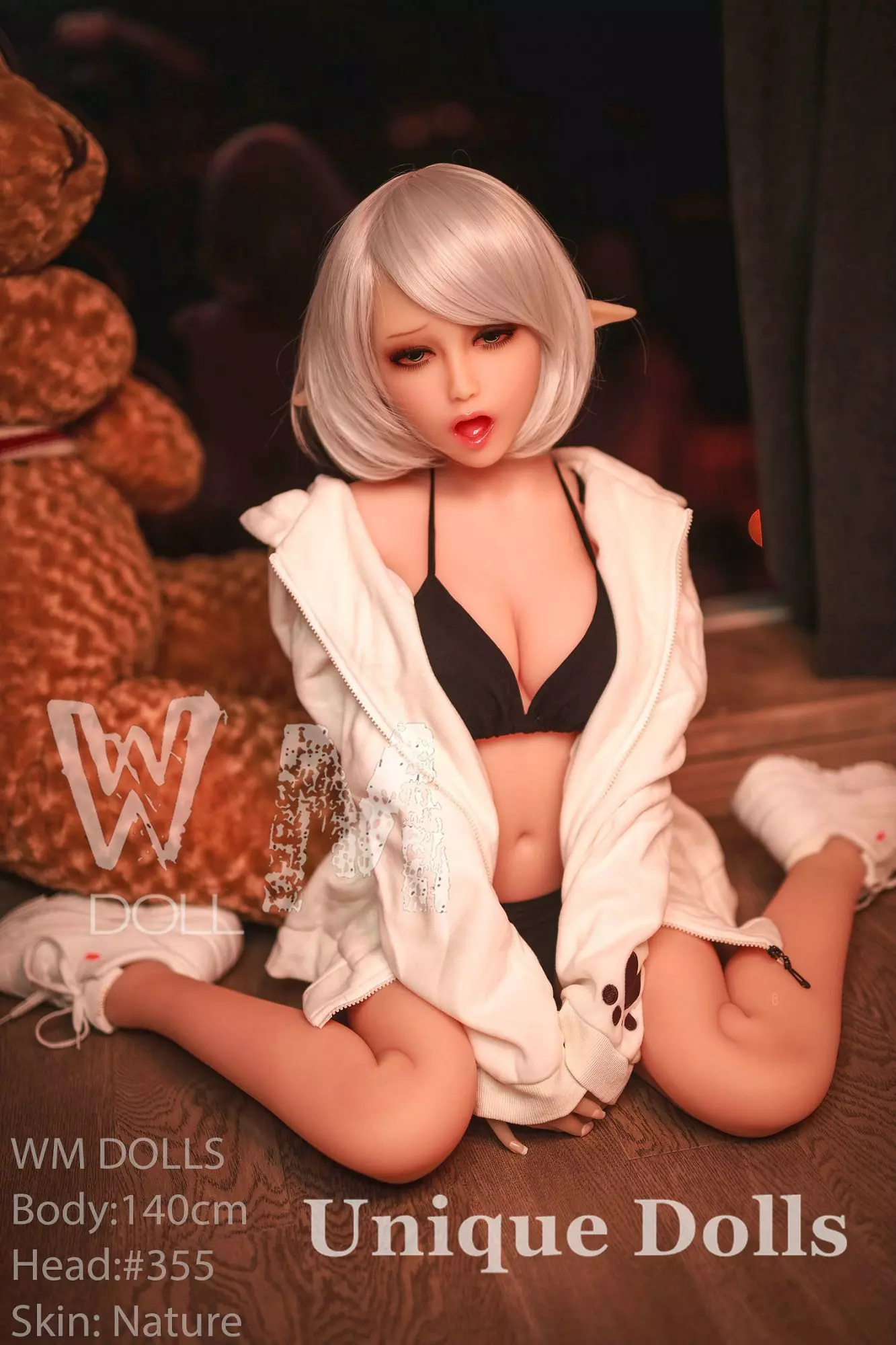 WM Doll 140cm Naomi big boobs TPE sex doll with elf ear