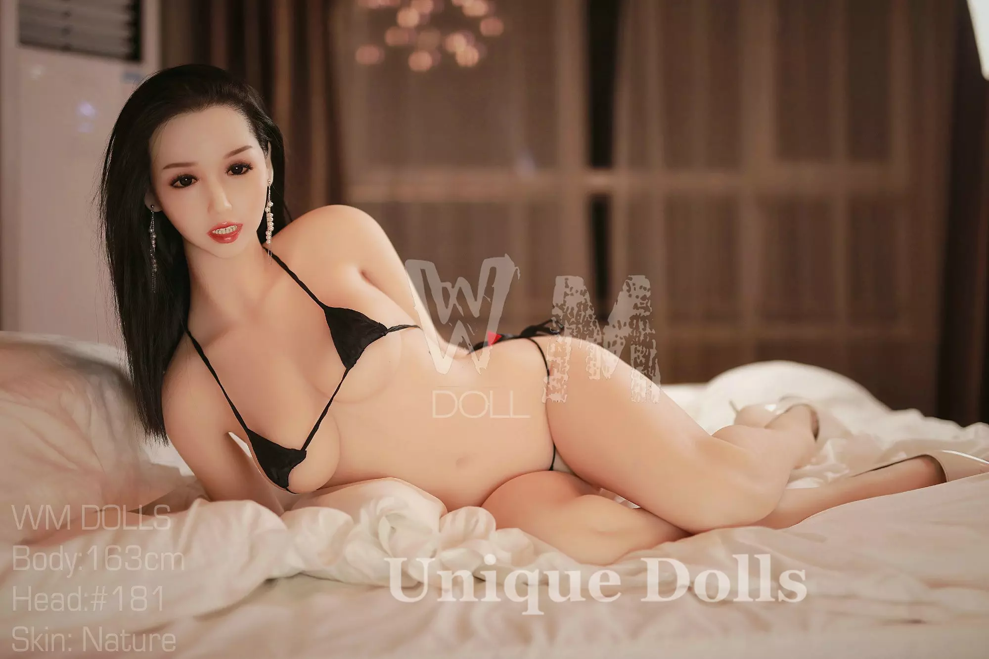 WM Doll 163cm big breasts TPE love doll Pearl with silicone head