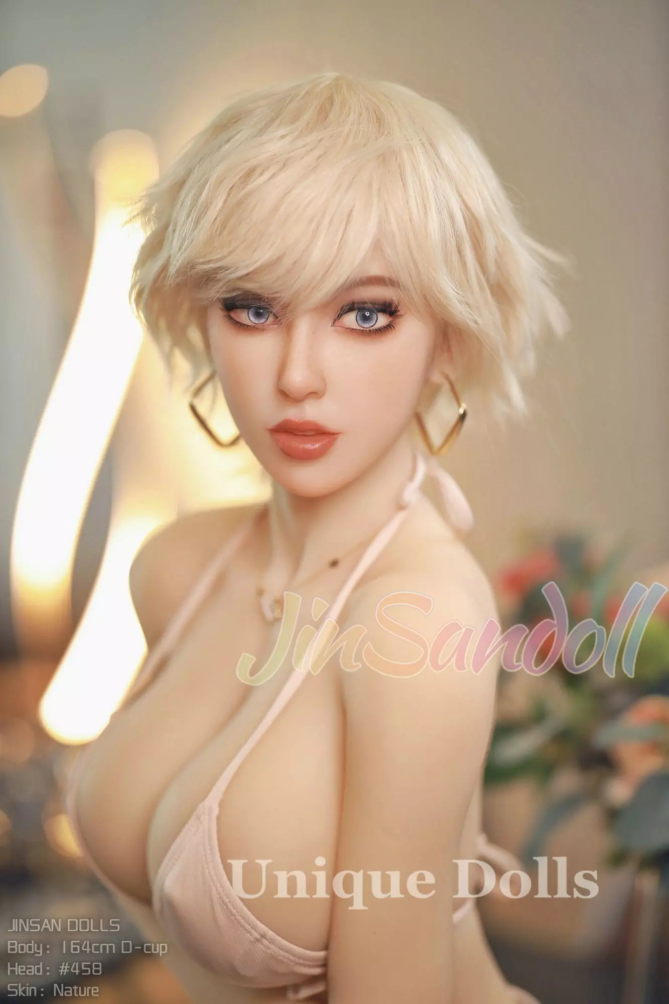 WM Doll 164cm D cup TPE sex doll 458# head