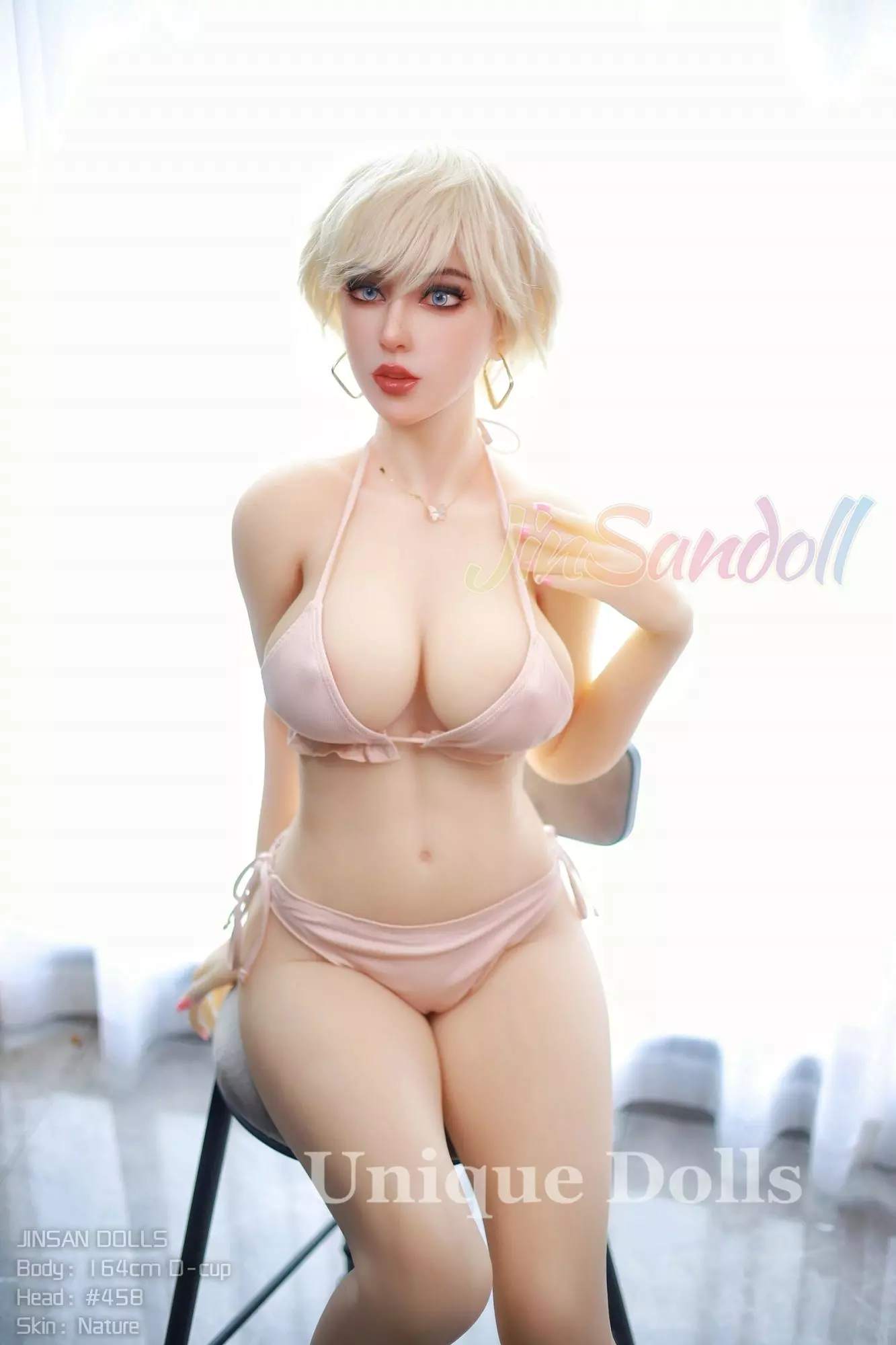 WM Doll 164cm D cup TPE sex doll 458# head