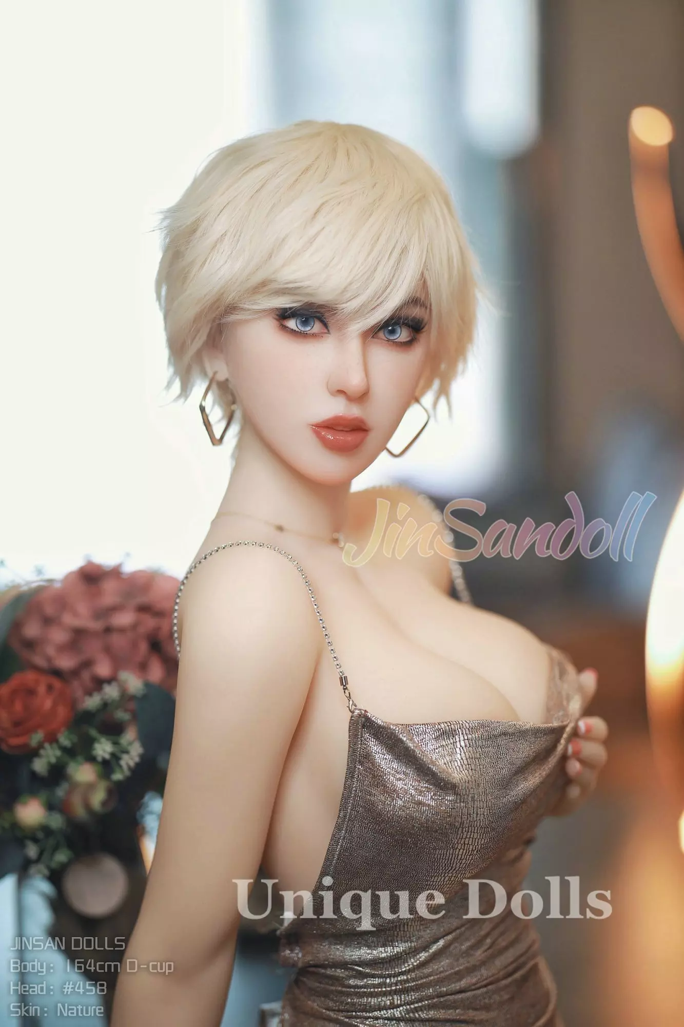 WM Doll 164cm D cup TPE sex doll 458# head