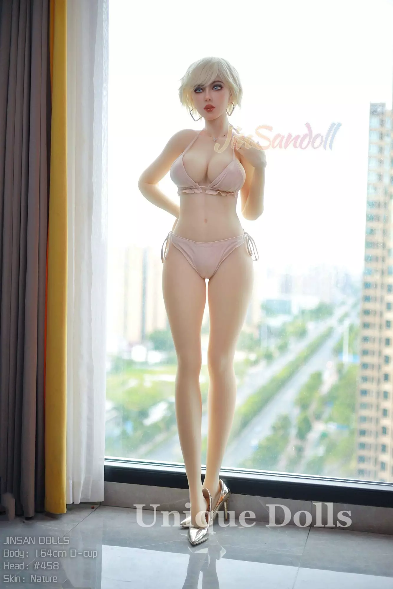 WM Doll 164cm D cup TPE sex doll 458# head